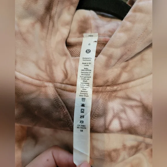 Lululemon All Yours Hoodie *Earth Dye Clay Size 6 - Picture 4 of 7
